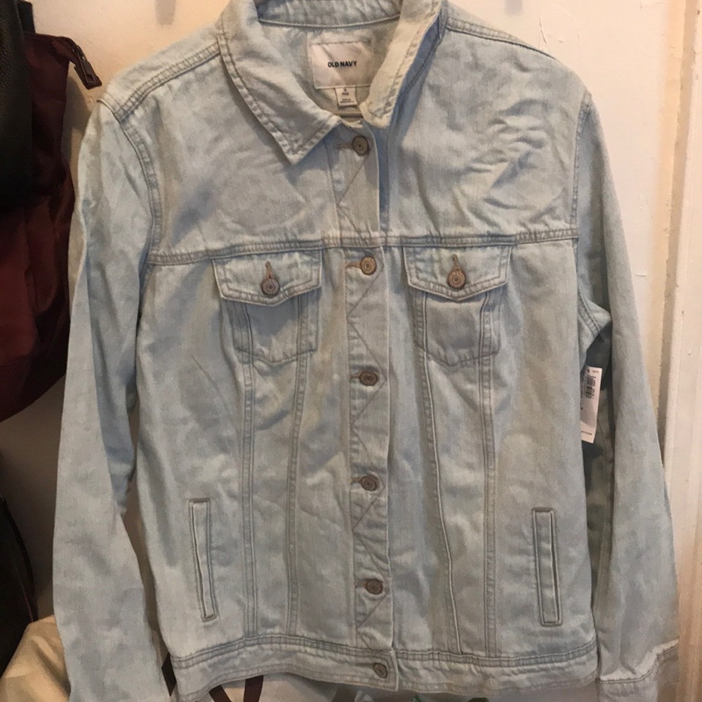Plus size light blue jean jacket